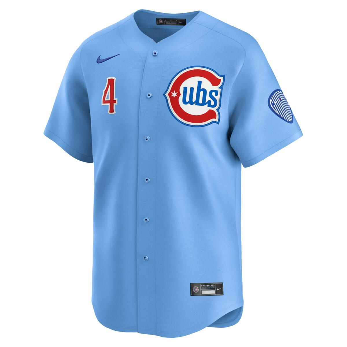 Pete Crow-Armstrong Chicago Cubs Nike Men Light Blue 2nd Alternate Limited Jersey product image 3, provided for visual