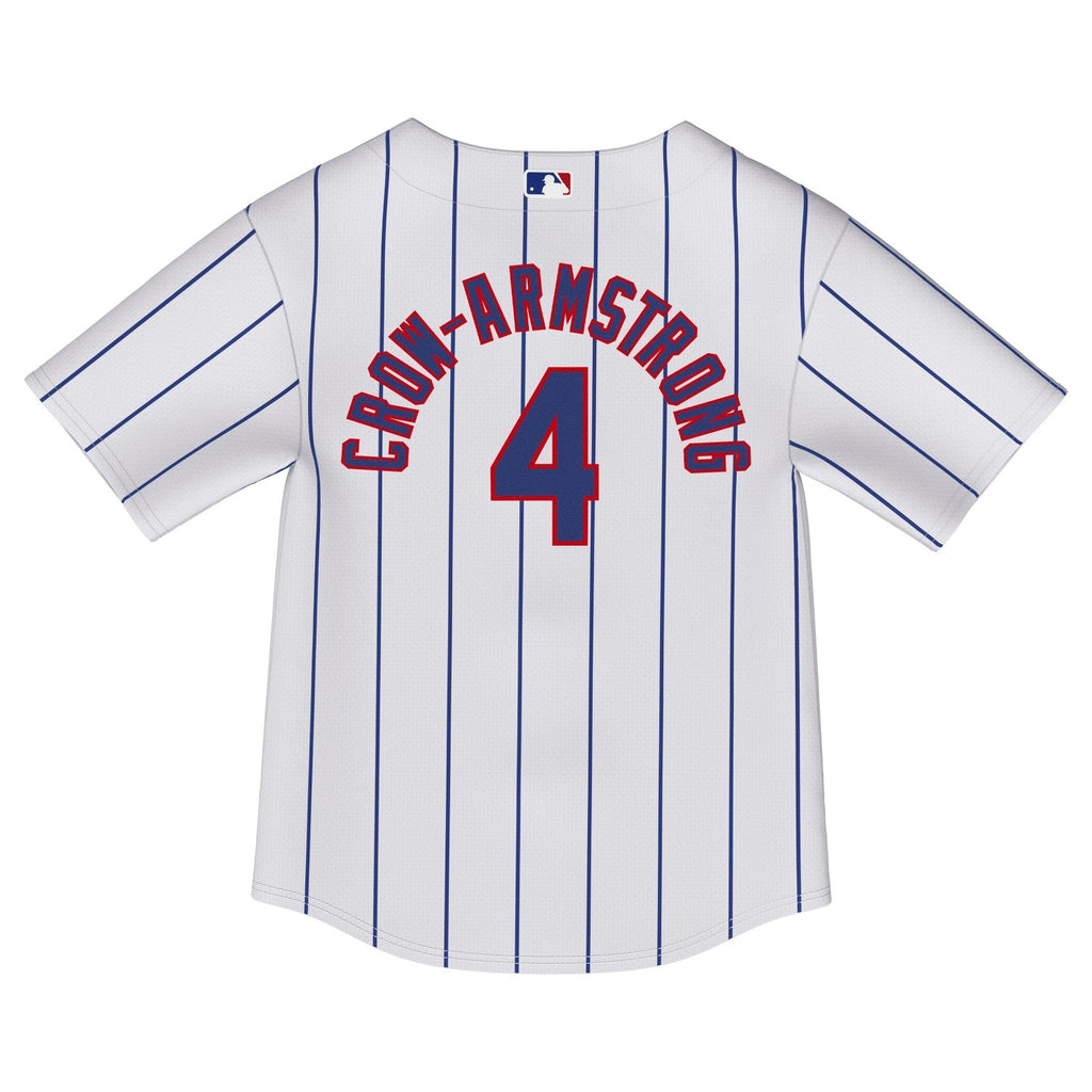 Pete Crow-Armstrong Chicago Cubs Nike Toddler Pinstripe Home Jersey product image 2, provided for visual reference and