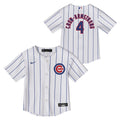 Pete Crow-Armstrong Chicago Cubs Nike Toddler Pinstripe Home Jersey product image 1, provided for visual reference and