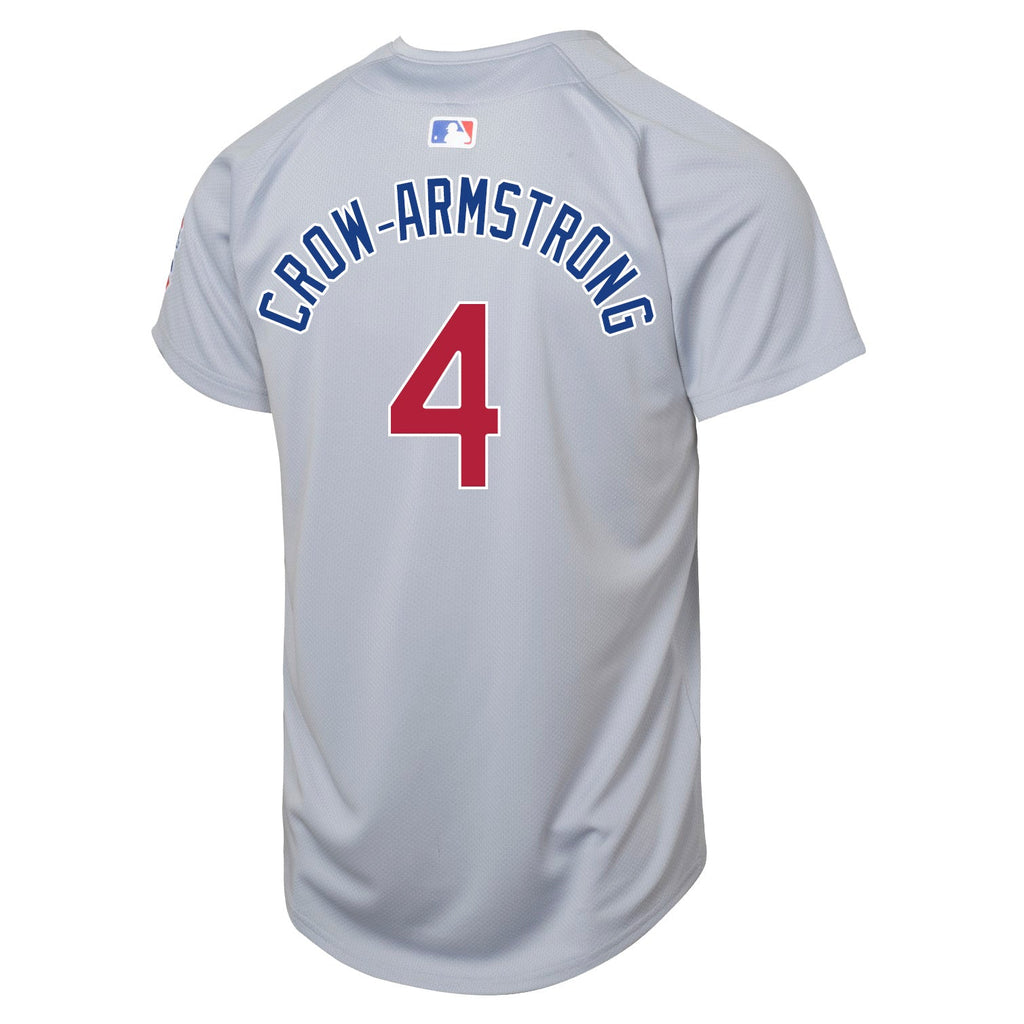 Pete Crow-Armstrong Chicago Cubs Nike Youth Road Grey Limited Jersey product image 2, provided for visual reference and