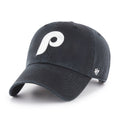 Philadelphia Phillies '47 Black Cooperstown Clean Up Adjustable Hat product image 1, provided for visual reference and