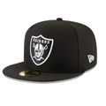 New Era Las Vegas Raiders Black & White 59Fifty Fitted product image 1, provided for visual reference and product detail