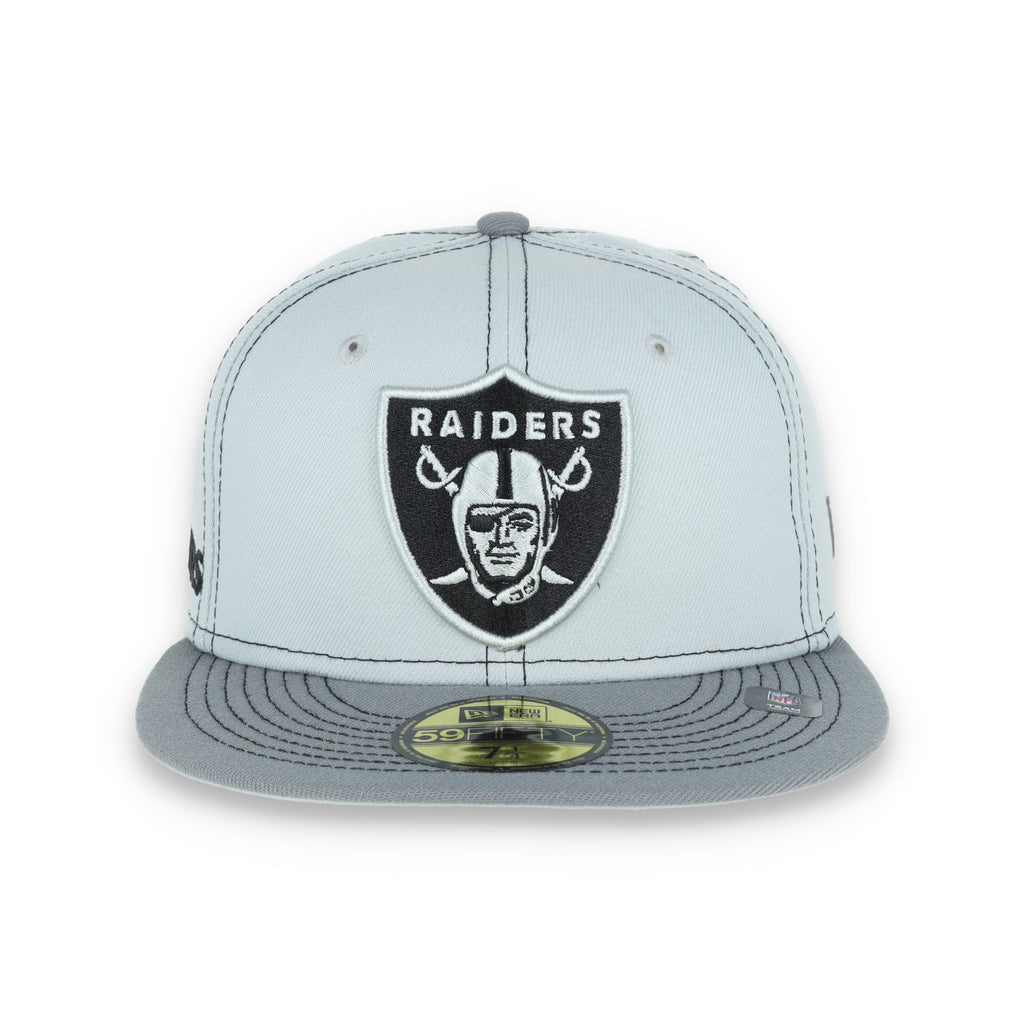 New Era Las Vegas Raiders Gray Pop 59Fifty Fitted Hat product image 2, provided for visual reference and product detail