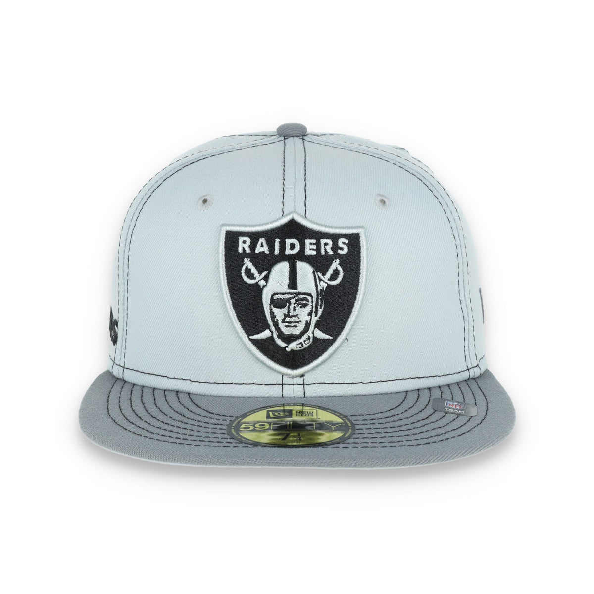 New Era Las Vegas Raiders Gray Pop 59Fifty Fitted Hat product image 2, provided for visual reference and product detail