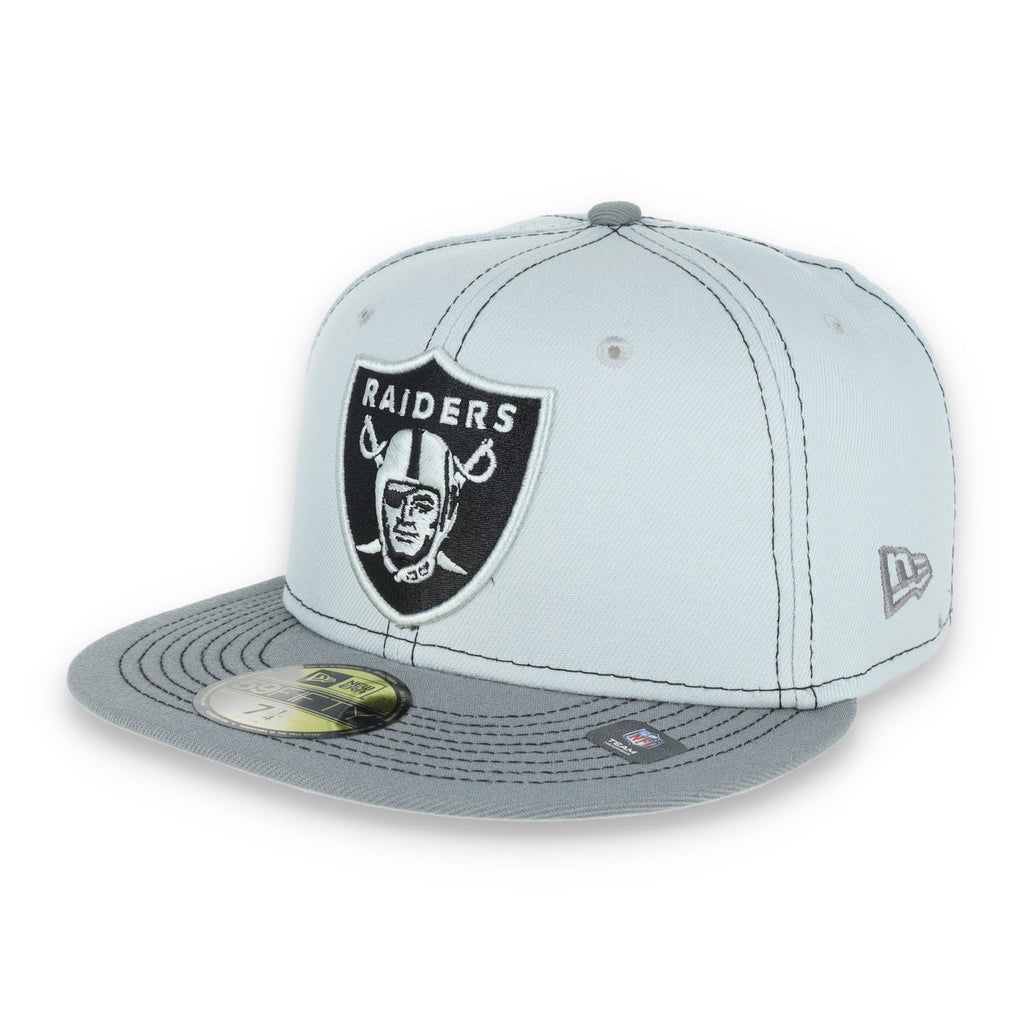 New Era Las Vegas Raiders Gray Pop 59Fifty Fitted Hat product image 3, provided for visual reference and product detail