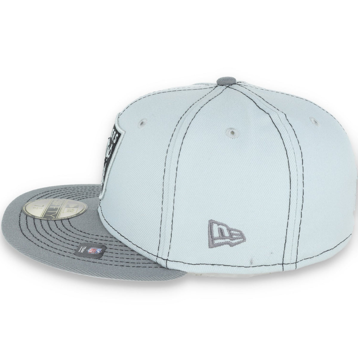 New Era Las Vegas Raiders Gray Pop 59Fifty Fitted Hat product image 4, provided for visual reference and product detail