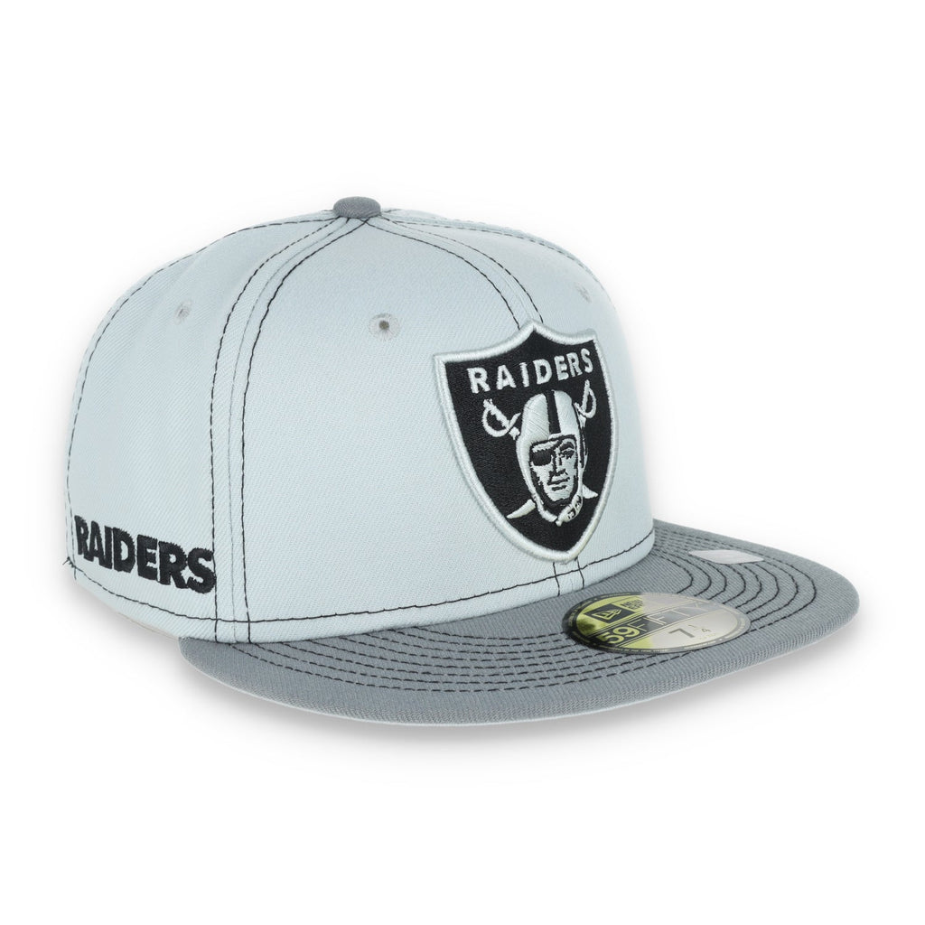 New Era Las Vegas Raiders Gray Pop 59Fifty Fitted Hat product image 1, provided for visual reference and product detail