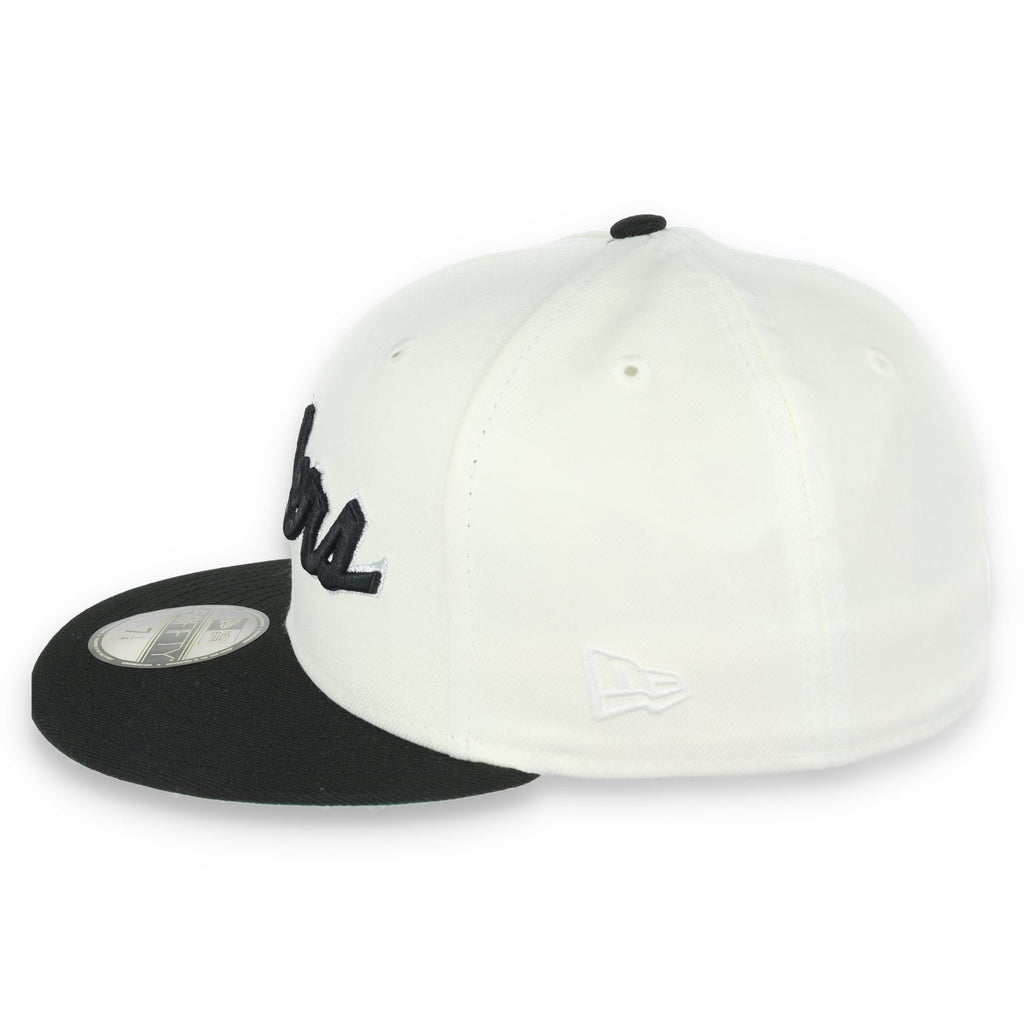Las Vegas Raiders Script 50th Anniversary Side Patch New Era 59Fifty Fitted-Chrome/Black product image 4, provided for