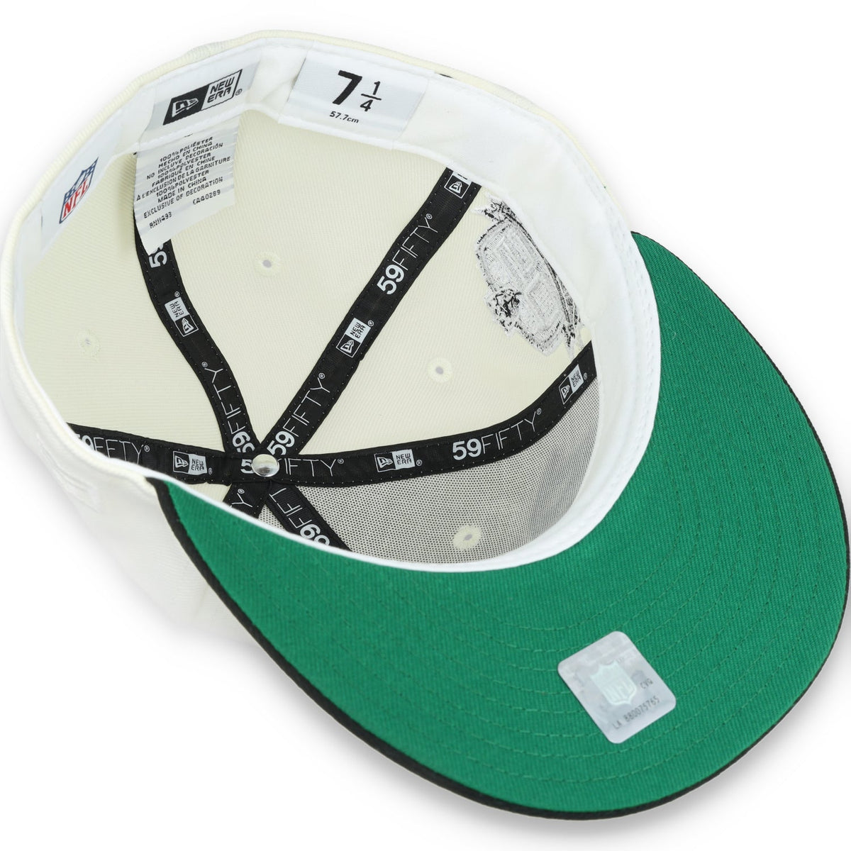Las Vegas Raiders Script 50th Anniversary Side Patch New Era 59Fifty Fitted-Chrome/Black product image 7, provided for