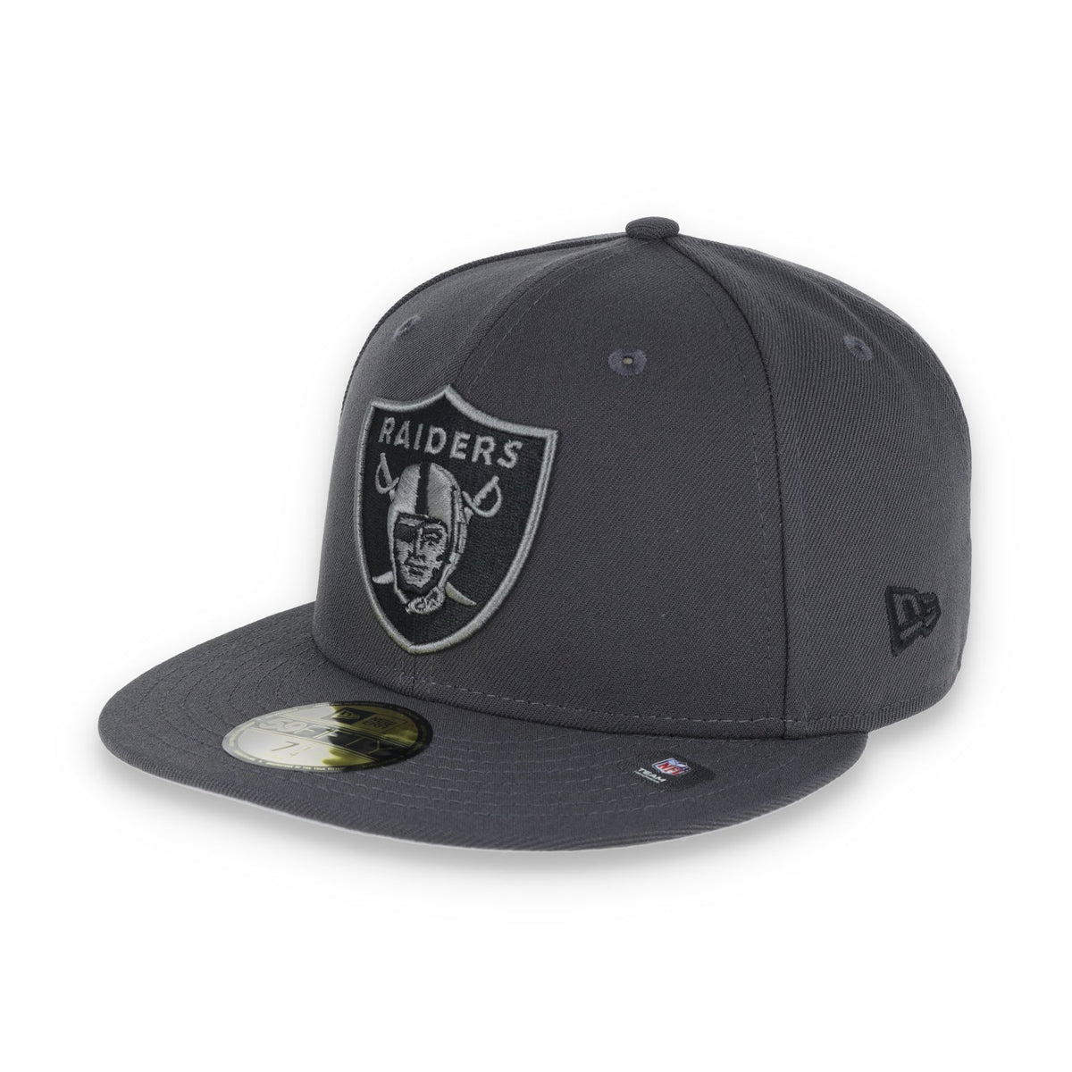 Las Vegas Raiders Shield Super Bowl XV Side Patch New Era 59Fifty Fitted-Grey/Black product image 2, provided for visual
