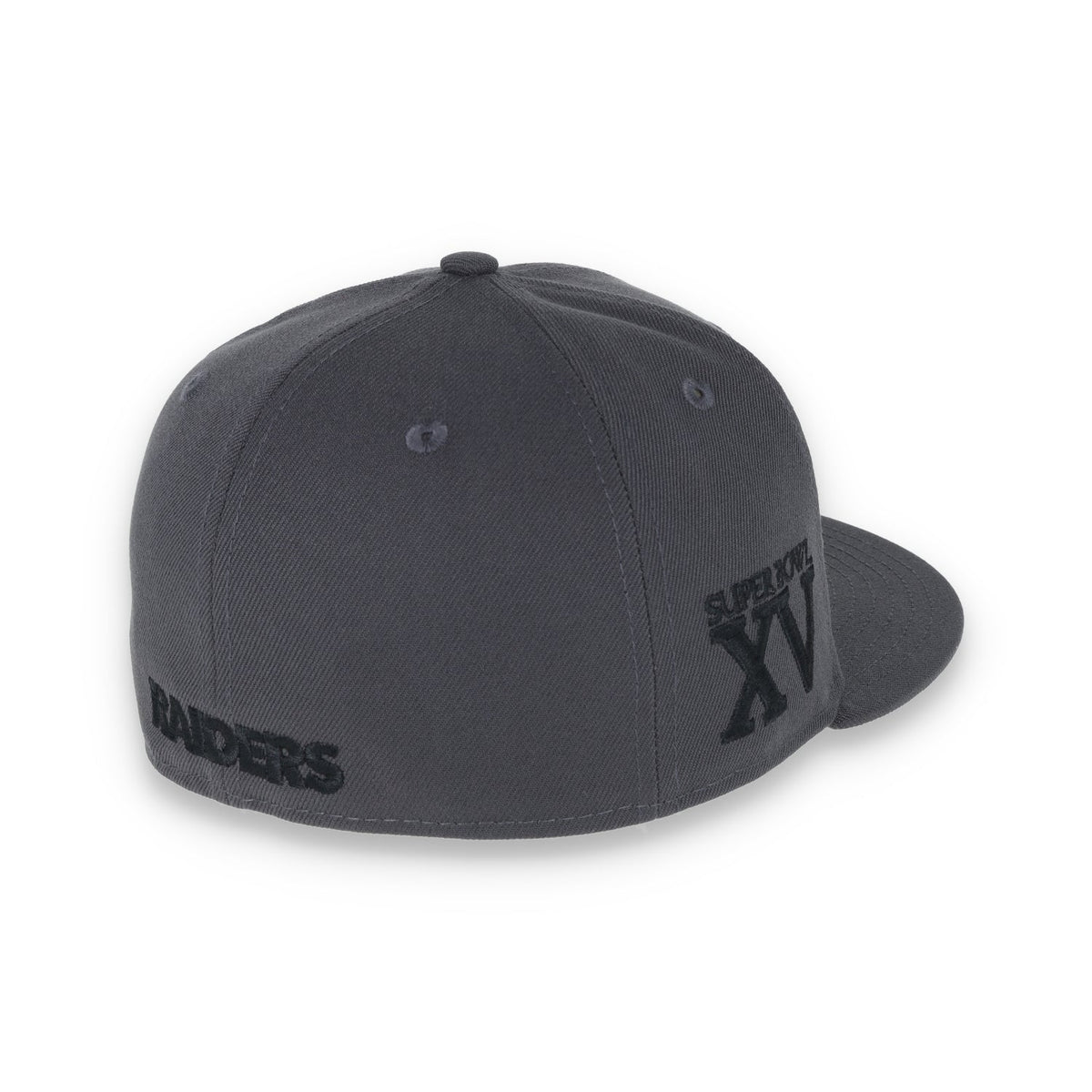 Las Vegas Raiders Shield Super Bowl XV Side Patch New Era 59Fifty Fitted-Grey/Black product image 5, provided for visual
