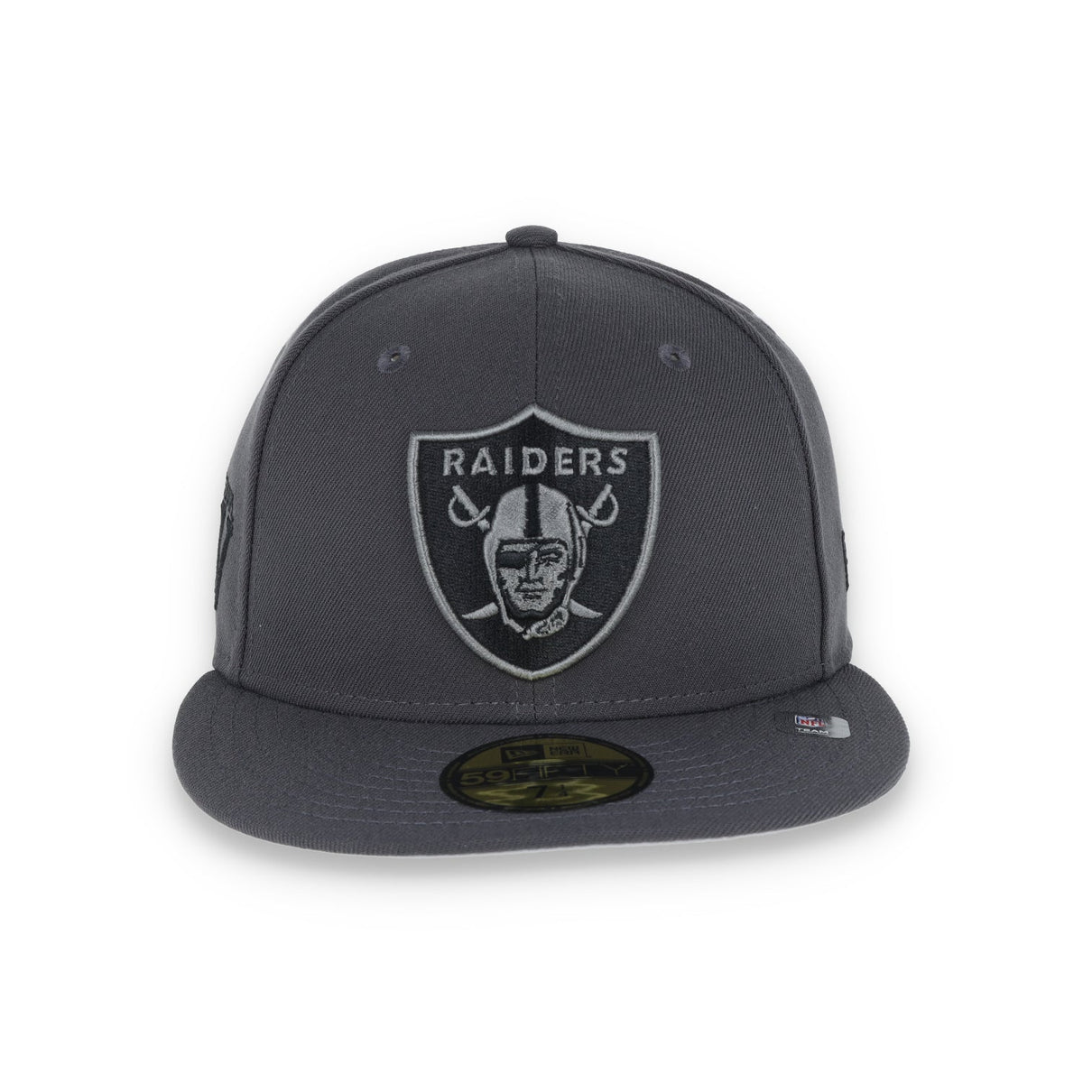 Las Vegas Raiders Shield Super Bowl XV Side Patch New Era 59Fifty Fitted-Grey/Black product image 7, provided for visual