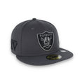 Las Vegas Raiders Shield Super Bowl XV Side Patch New Era 59Fifty Fitted-Grey/Black product image 1, provided for visual