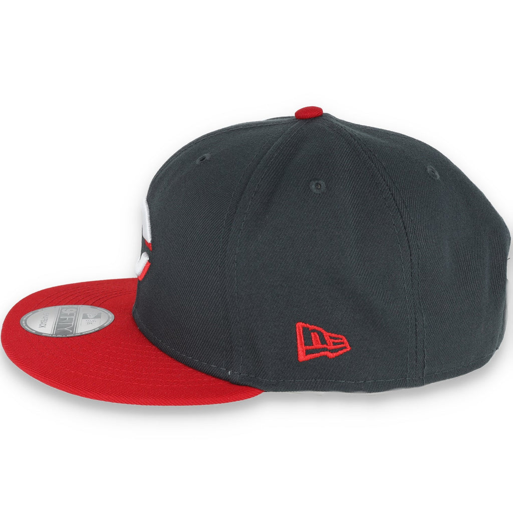 New Era Cincinnati Reds 2-Tone Color Pack 9FIFTY Snapback Hat- Grey/Scarlet product image 4, provided for visual reference
