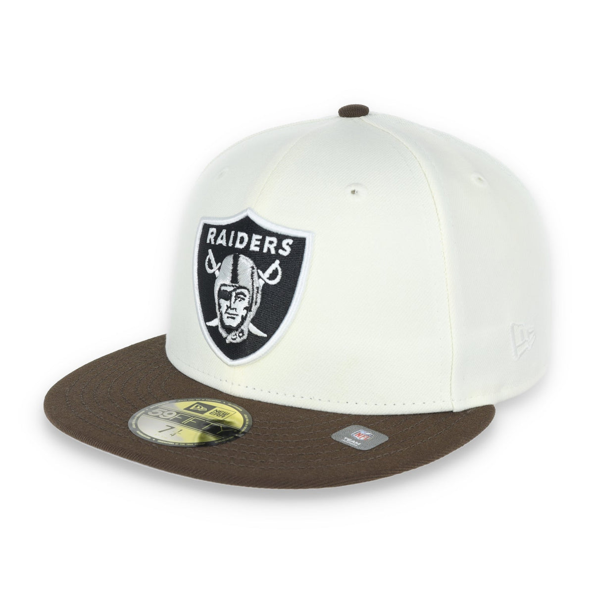 Las Vegas Raiders Shield 1980 Hawaii Pro Bowl Side Patch New Era 59Fifty Fitted-Chrome/Walnut product image 3, provided for