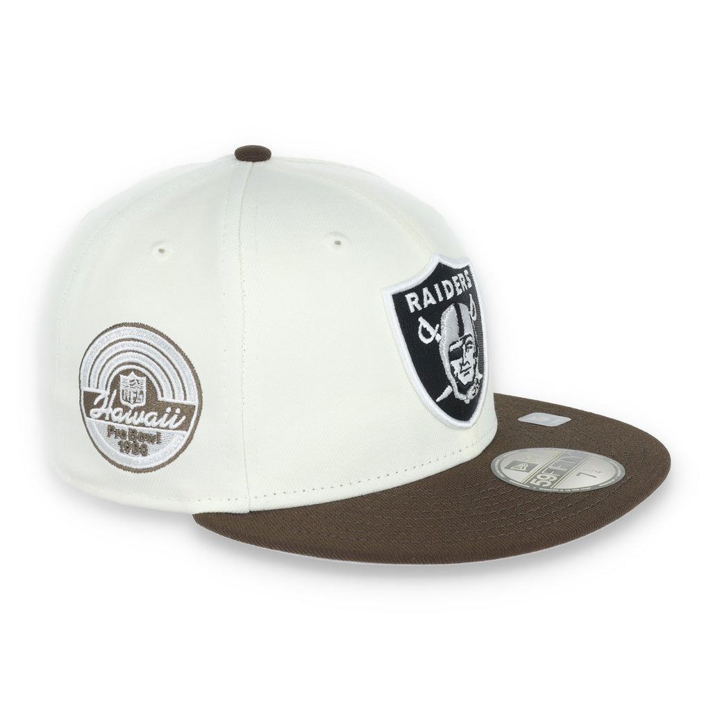 Las Vegas Raiders Shield 1980 Hawaii Pro Bowl Side Patch New Era 59Fifty Fitted-Chrome/Walnut product image 7, provided for
