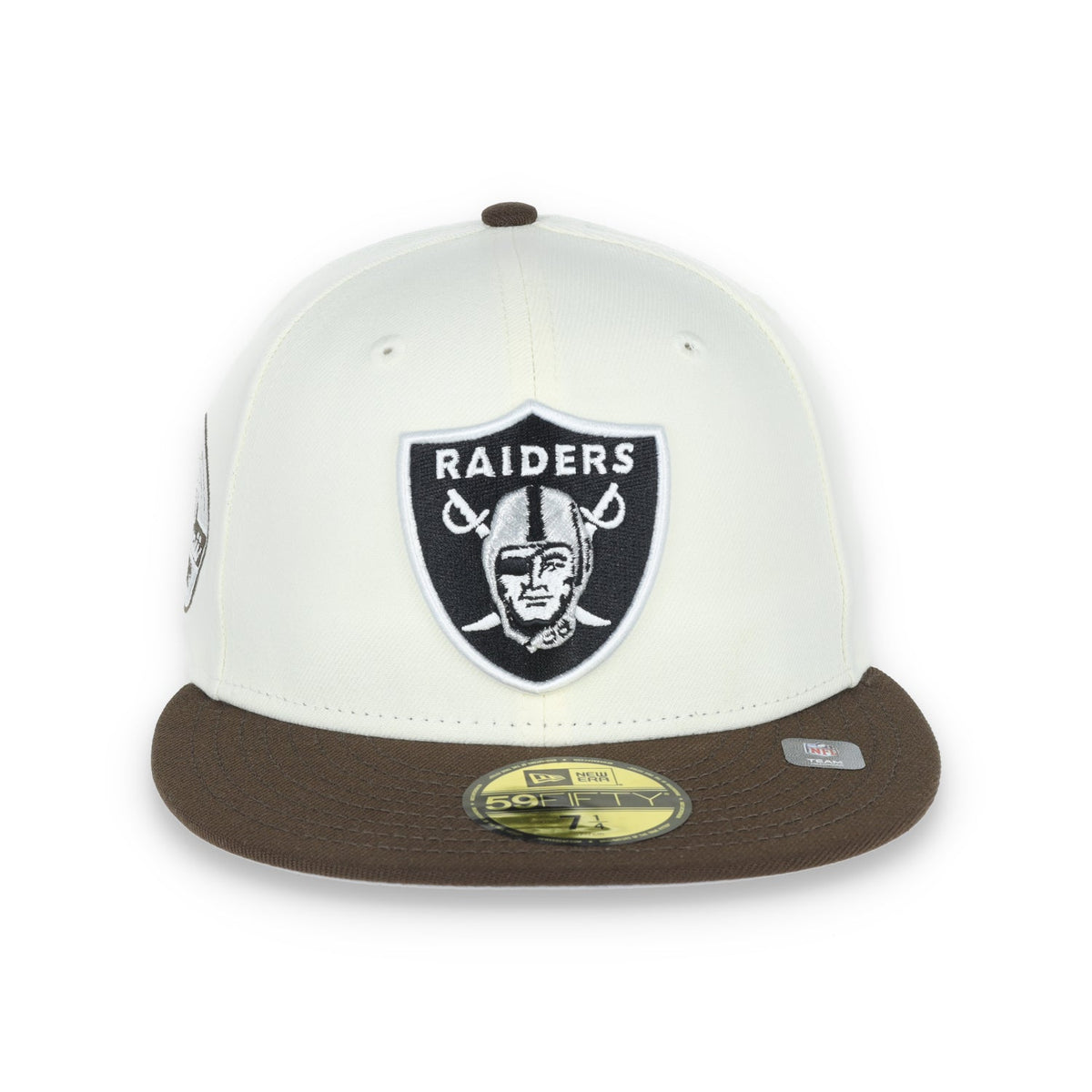 Las Vegas Raiders Shield 1980 Hawaii Pro Bowl Side Patch New Era 59Fifty Fitted-Chrome/Walnut product image 2, provided for
