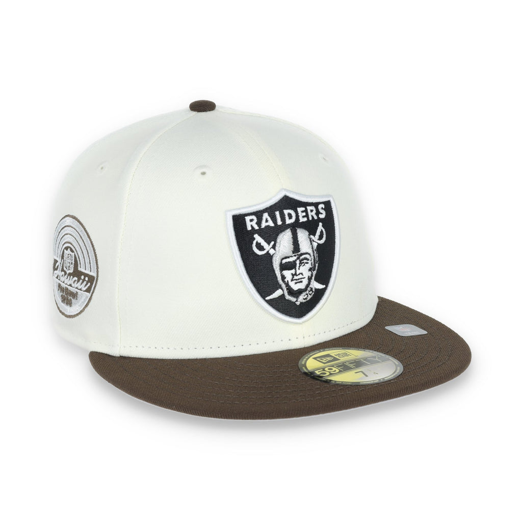 Las Vegas Raiders Shield 1980 Hawaii Pro Bowl Side Patch New Era 59Fifty Fitted-Chrome/Walnut product image 1, provided for