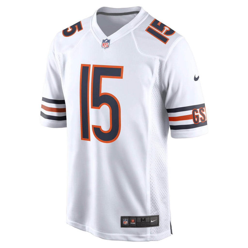 Rome Odunze #15 Chicago Bears Nike Men White Game Jersey product image 3, provided for visual reference and product detail