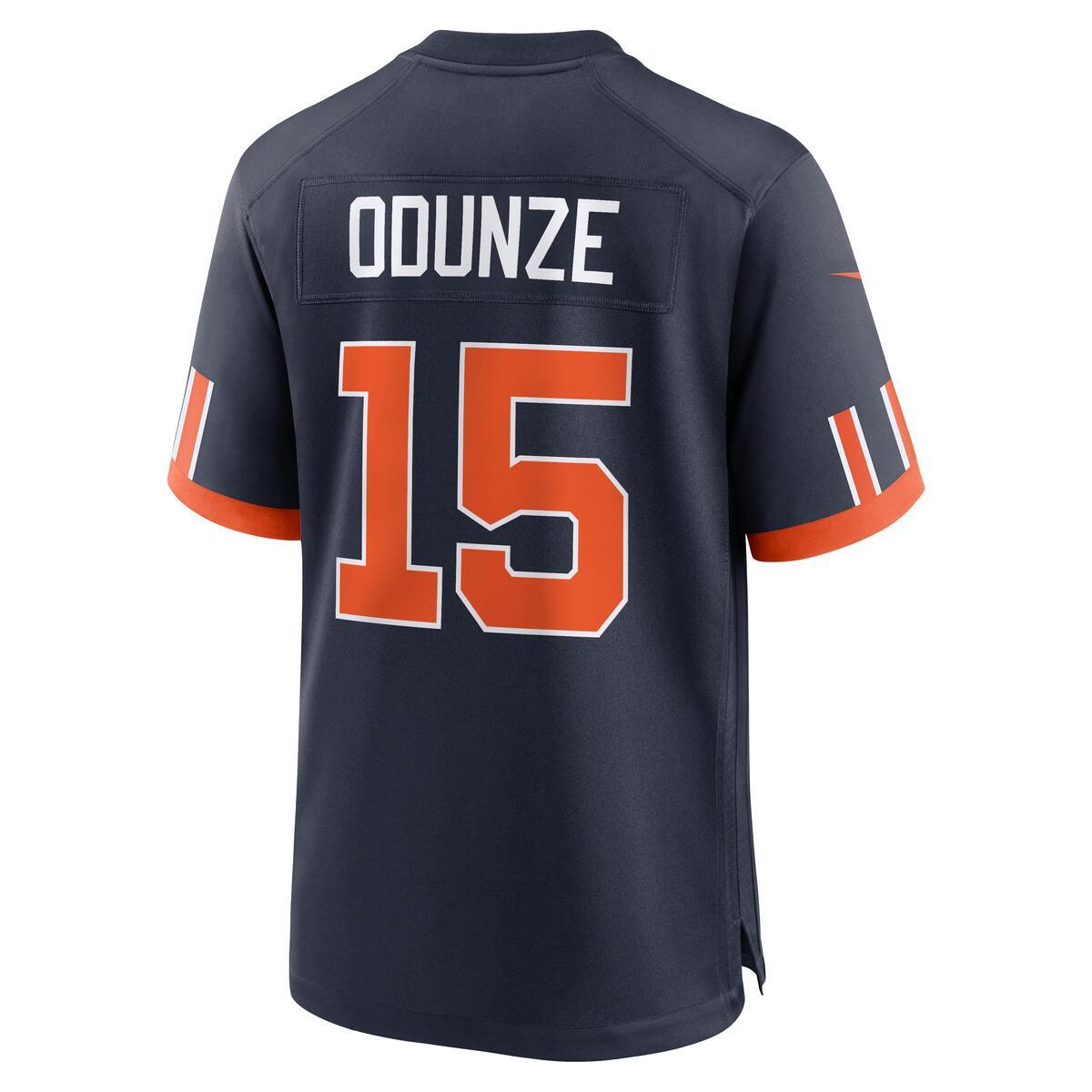 Rome Odunze #15 Chicago Bears Rivalry Nike Game Jersey product image 2, provided for visual reference and product detail