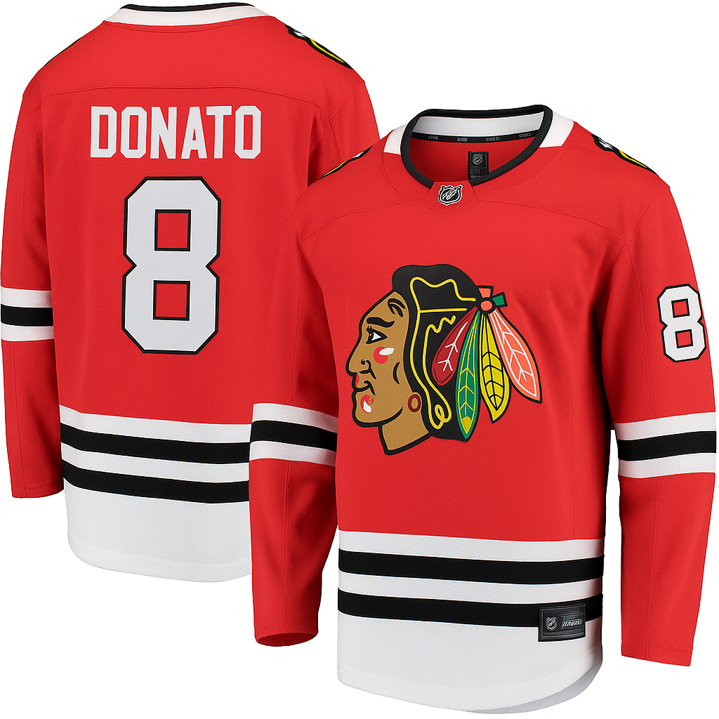 Ryan Donato Chicago Blackhawks Fanatics Red Breakaway Men Jersey product image 1, provided for visual reference and product