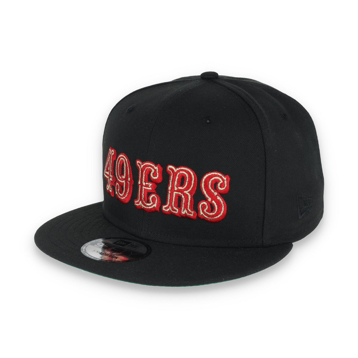 SAN FRANCISCO 49ERS 40TH ANNIVERSARY SIDE PATCH NEW ERA 9FIFTY Snapback-BLACK product image 3, provided for visual reference