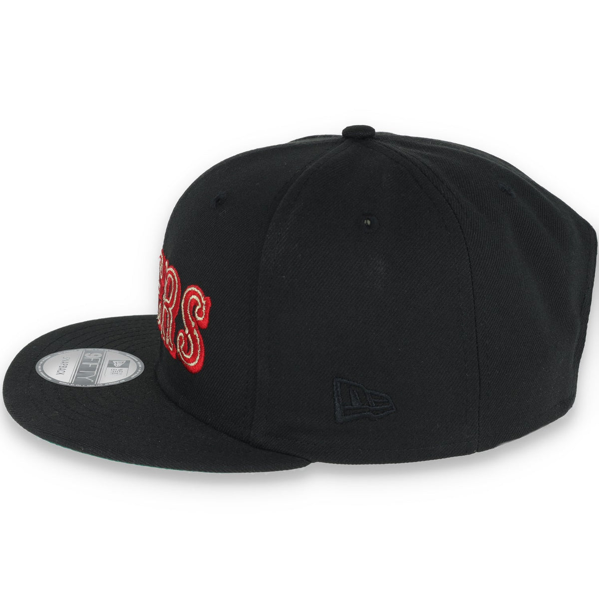 SAN FRANCISCO 49ERS 40TH ANNIVERSARY SIDE PATCH NEW ERA 9FIFTY Snapback-BLACK product image 4, provided for visual reference