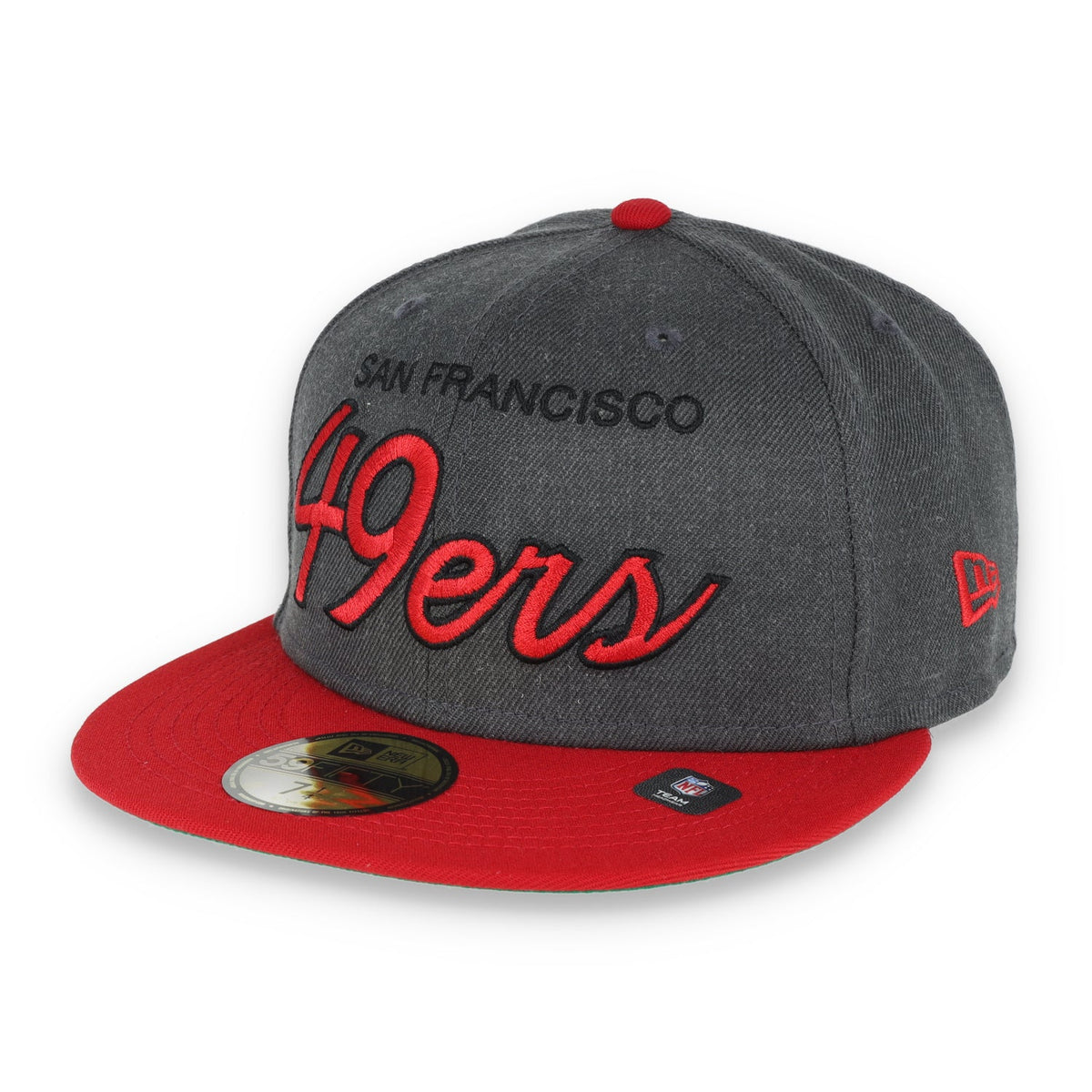 New Era San Francisco 49Ers Script 40Th Anniversary Side Patch 59Fifty Fitted Hat-Heather product image 2, provided for