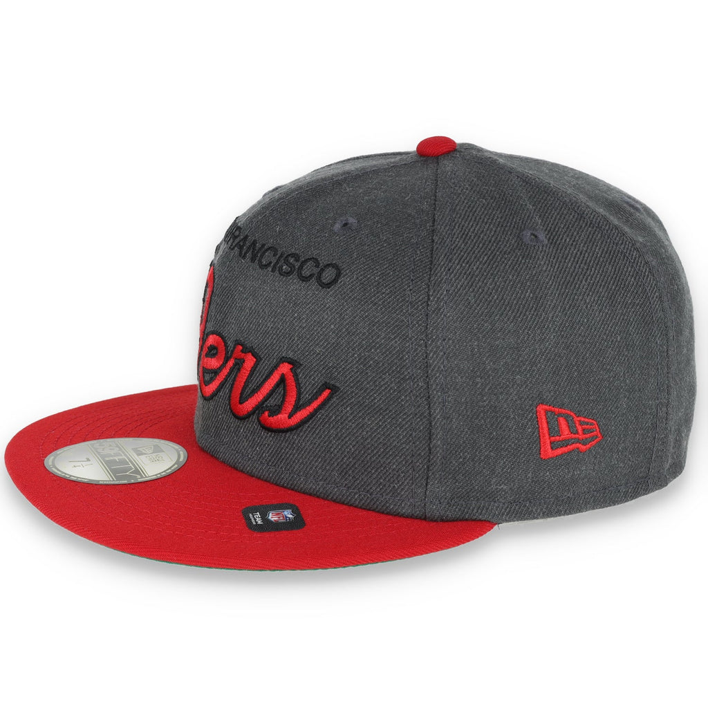 New Era San Francisco 49Ers Script 40Th Anniversary Side Patch 59Fifty Fitted Hat-Heather product image 3, provided for