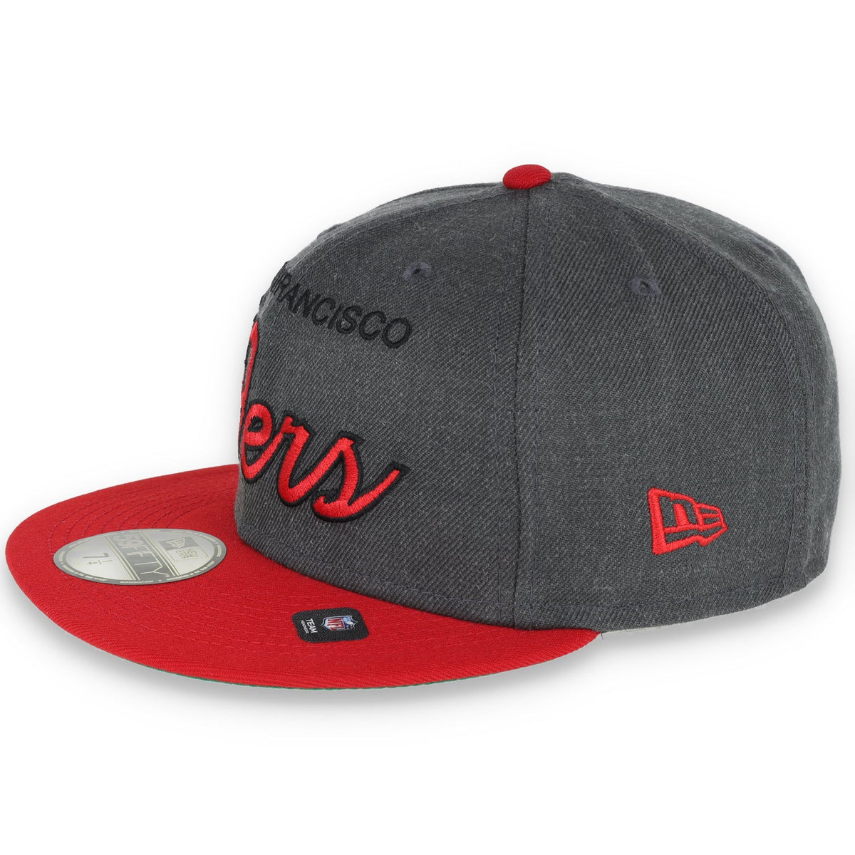 New Era San Francisco 49Ers Script 40Th Anniversary Side Patch 59Fifty Fitted Hat-Heather product image 3, provided for