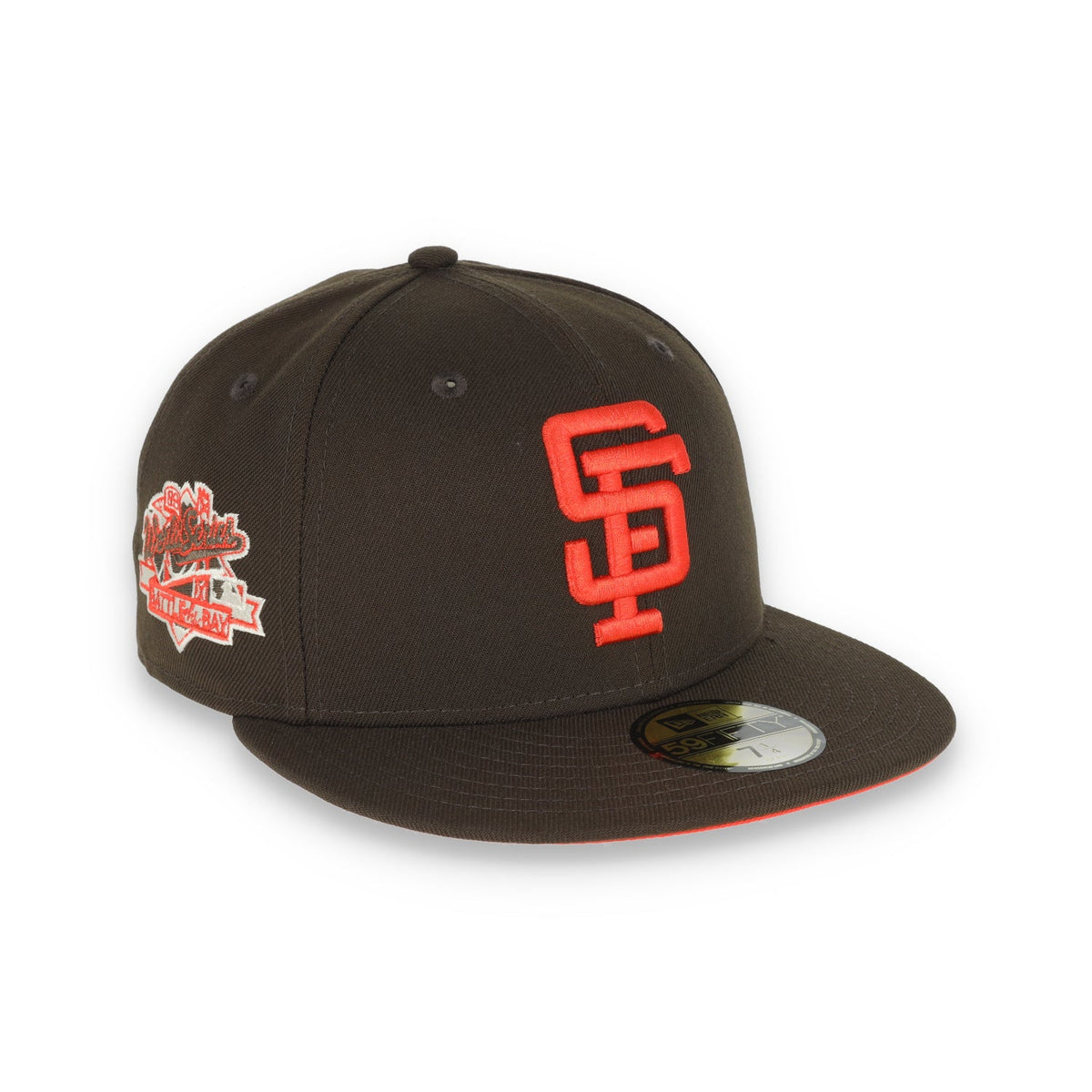 New Era San Francisco Giants 1989 Battle Of The Bay Side Patch 59FIFTY Fitted-Walnut/Orange product image 1, provided for