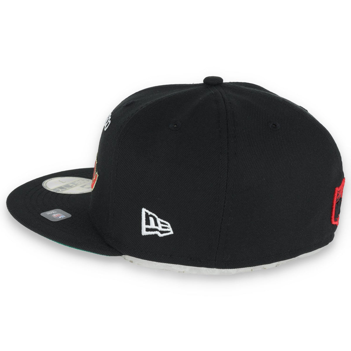 New Era San Francisco 49Ers Script 40Th Anniversary Side Patch 59Fifty Fitted Hat-Black product image 4, provided for visual
