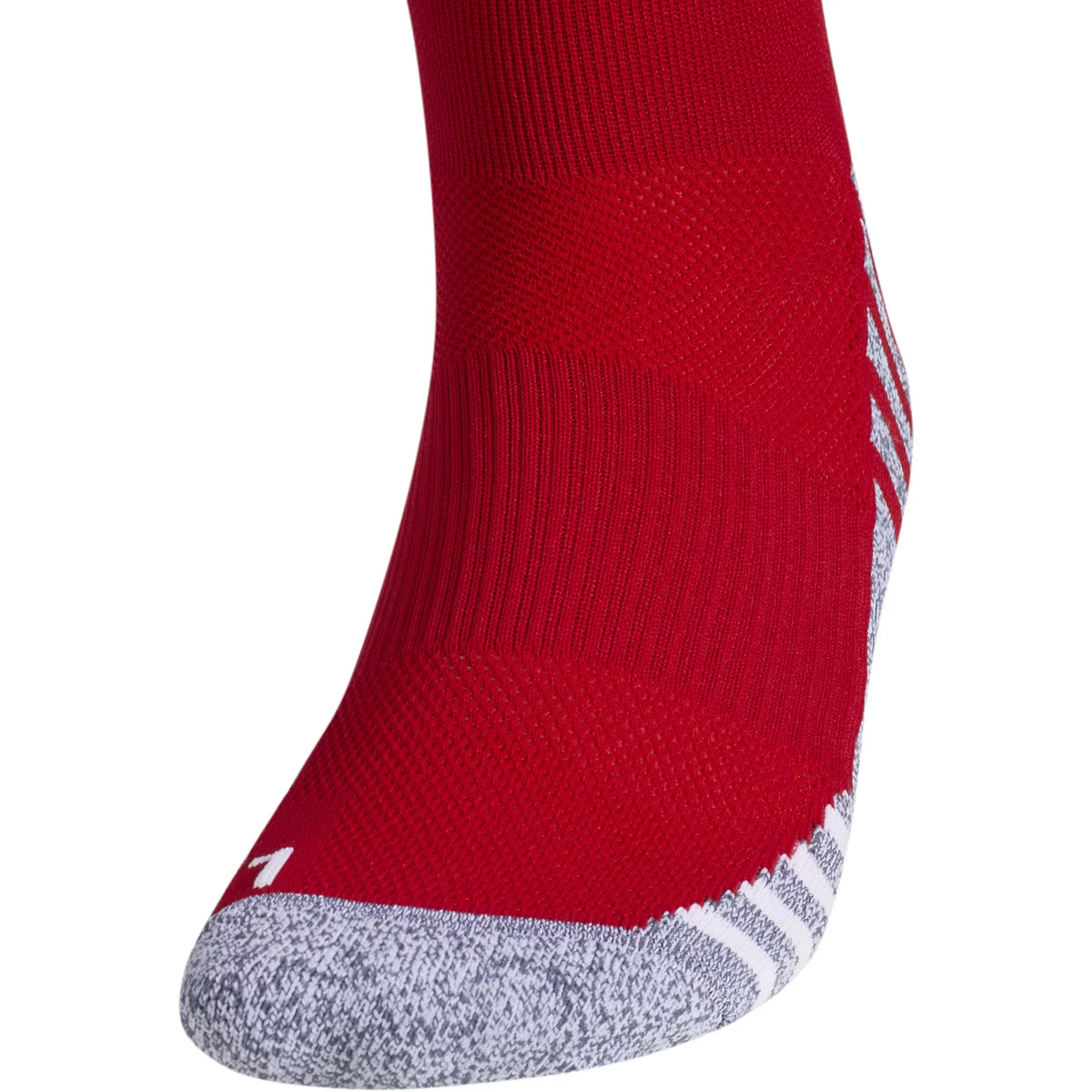 Adidas Team Speed 3 Soccer OTC Socks-Red/White product image 2, provided for visual reference and product detail review