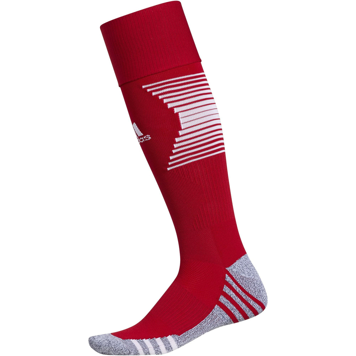 Adidas Team Speed 3 Soccer OTC Socks-Red/White product image 4, provided for visual reference and product detail review