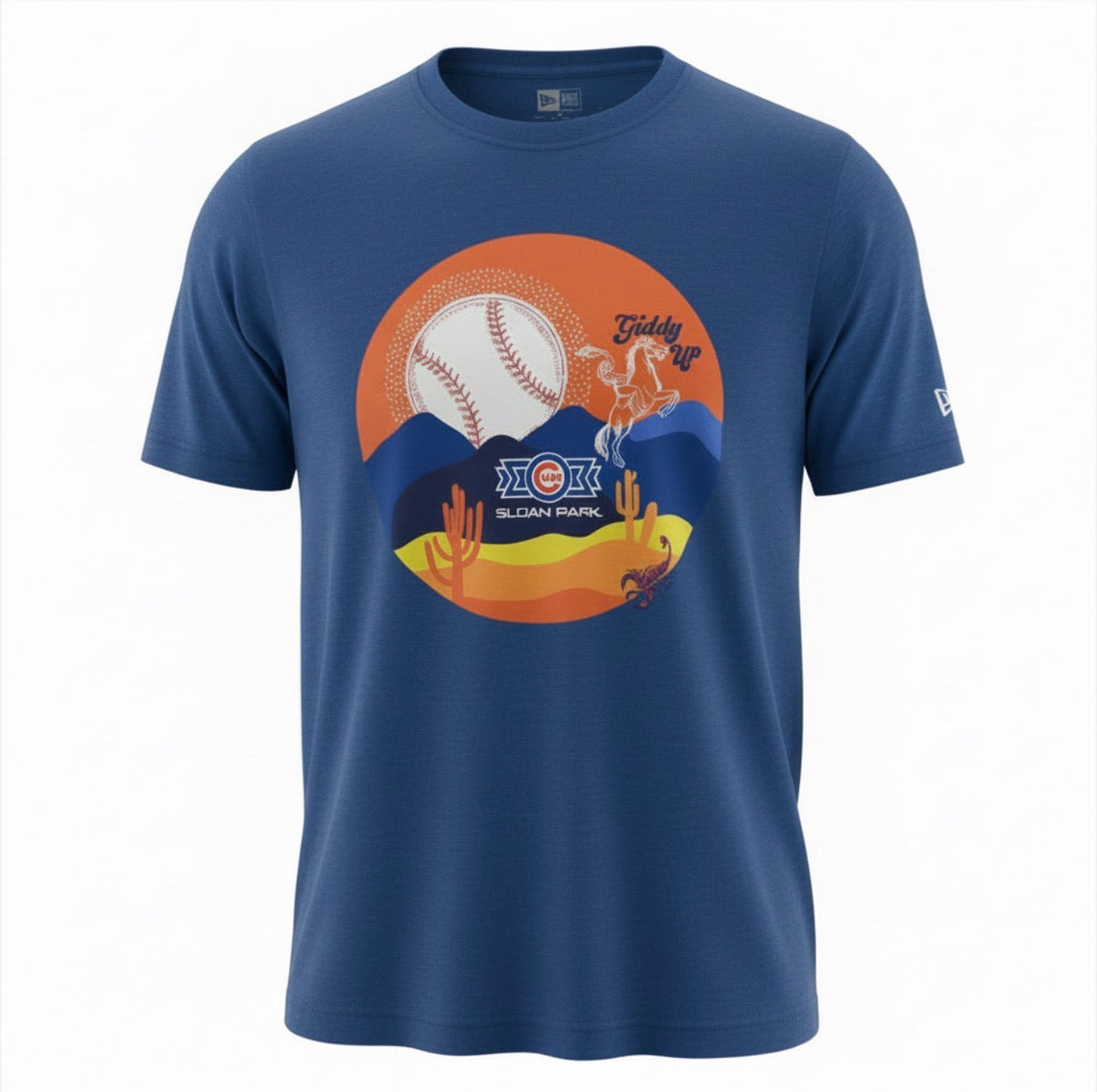 Chicago Cubs New Era Spring Training Sloan Park Giddy Up Desert T-Shirt product image 1, provided for visual reference and