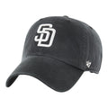 San Diego Padres '47 Clean Up Black Adjustable Hat product image 1, provided for visual reference and product detail review
