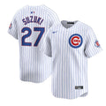 Seiya Suzuki Chicago Cubs Nike Youth 150th Anniversary Homerun Pinstripe Jersey product image 1, provided for visual
