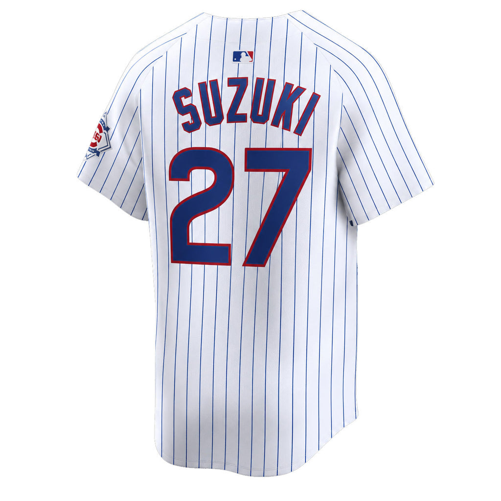 Seiya Suzuki Chicago Cubs Nike Youth 150th Anniversary Homerun Pinstripe Jersey product image 2, provided for visual