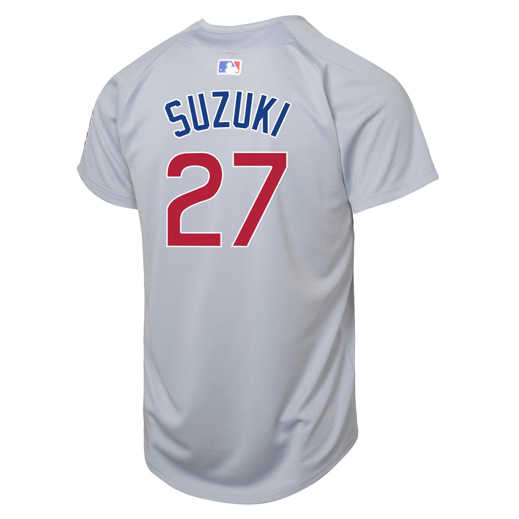 Seiya Suzuki Chicago Cubs Nike Youth Road Grey Limited Jersey product image 2, provided for visual reference and product