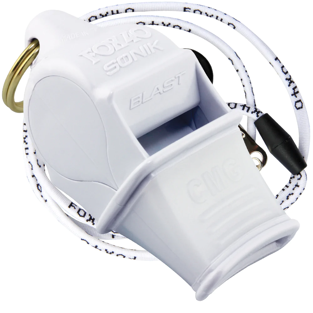Fox 40 Sonik Classic Cmg Official Whistle - White product image 1, provided for visual reference and product detail review