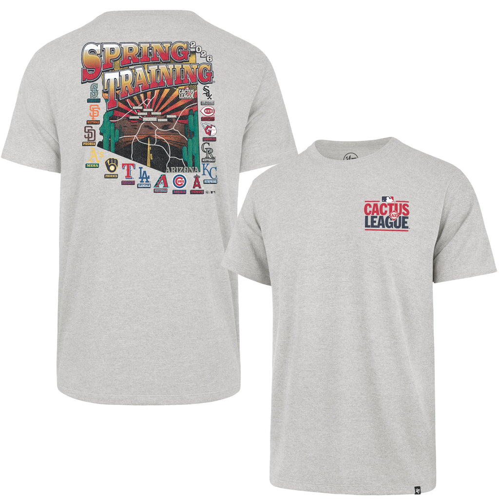 Spring Training 2026 MLB AZ Cactus League Grey '47 Franklin T-Shirts product image 1, provided for visual reference and