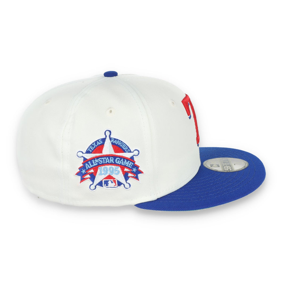 New Era Texas Rangers 1995 All Star Game Patch 59FIFTY Fitted Ivory Hat product image 4, provided for visual reference and