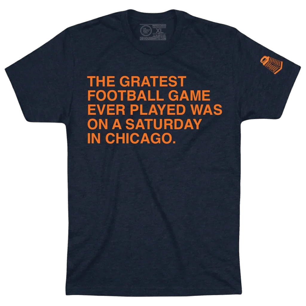 THE GRATEST FOOTBALL GAME EVER PLAYED T-Shirt by Obvious Shirts product image 1, provided for visual reference and product