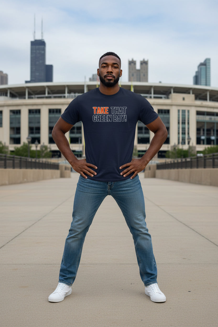 David Kaplan Take That Green Bay! REKAP Navy T-Shirt product image 3, provided for visual reference and product detail review