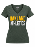 New Era A'S Women V-Neck product image 1, provided for visual reference and product detail review