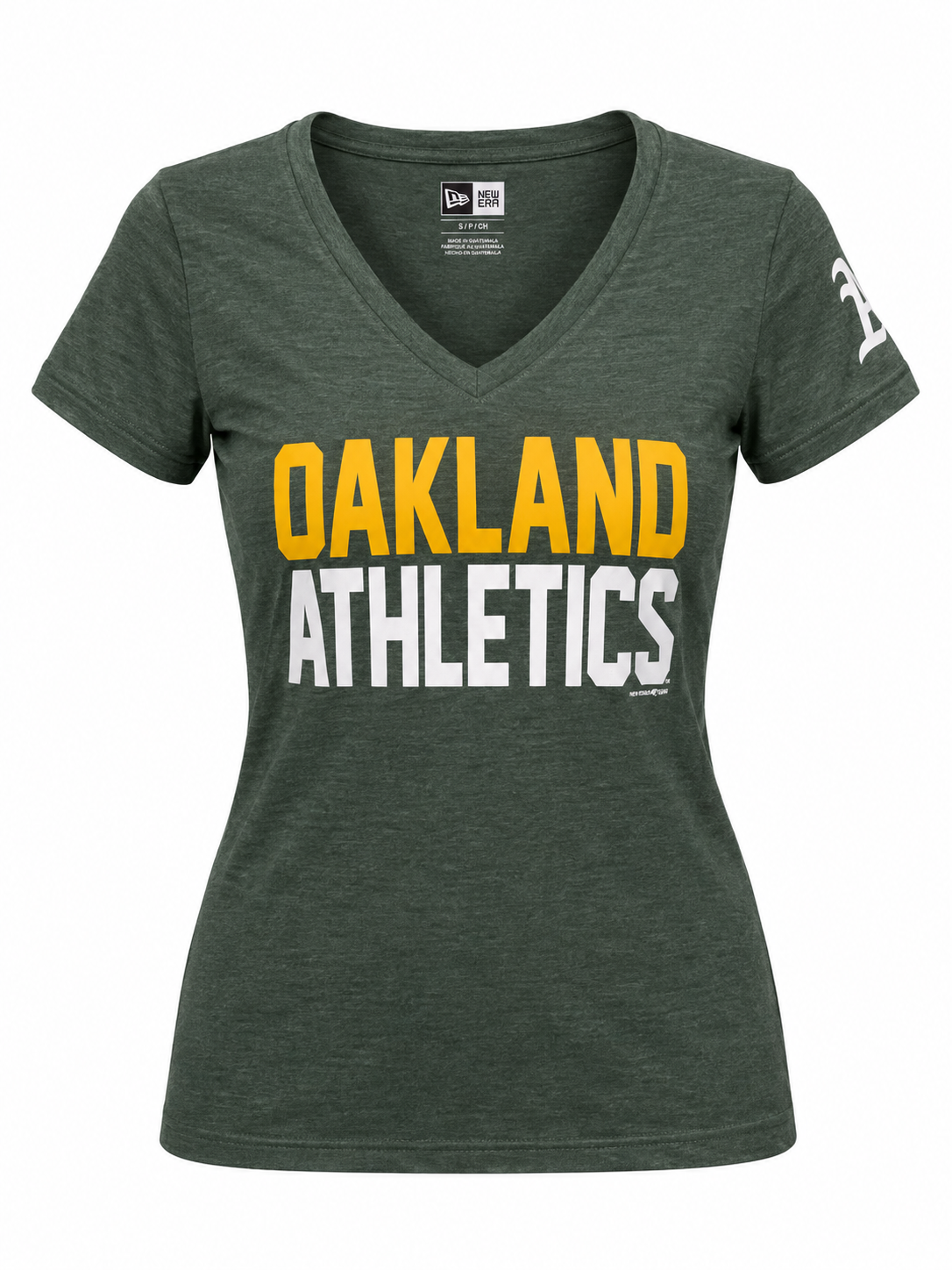 New Era A'S Women V-Neck product image 1, provided for visual reference and product detail review