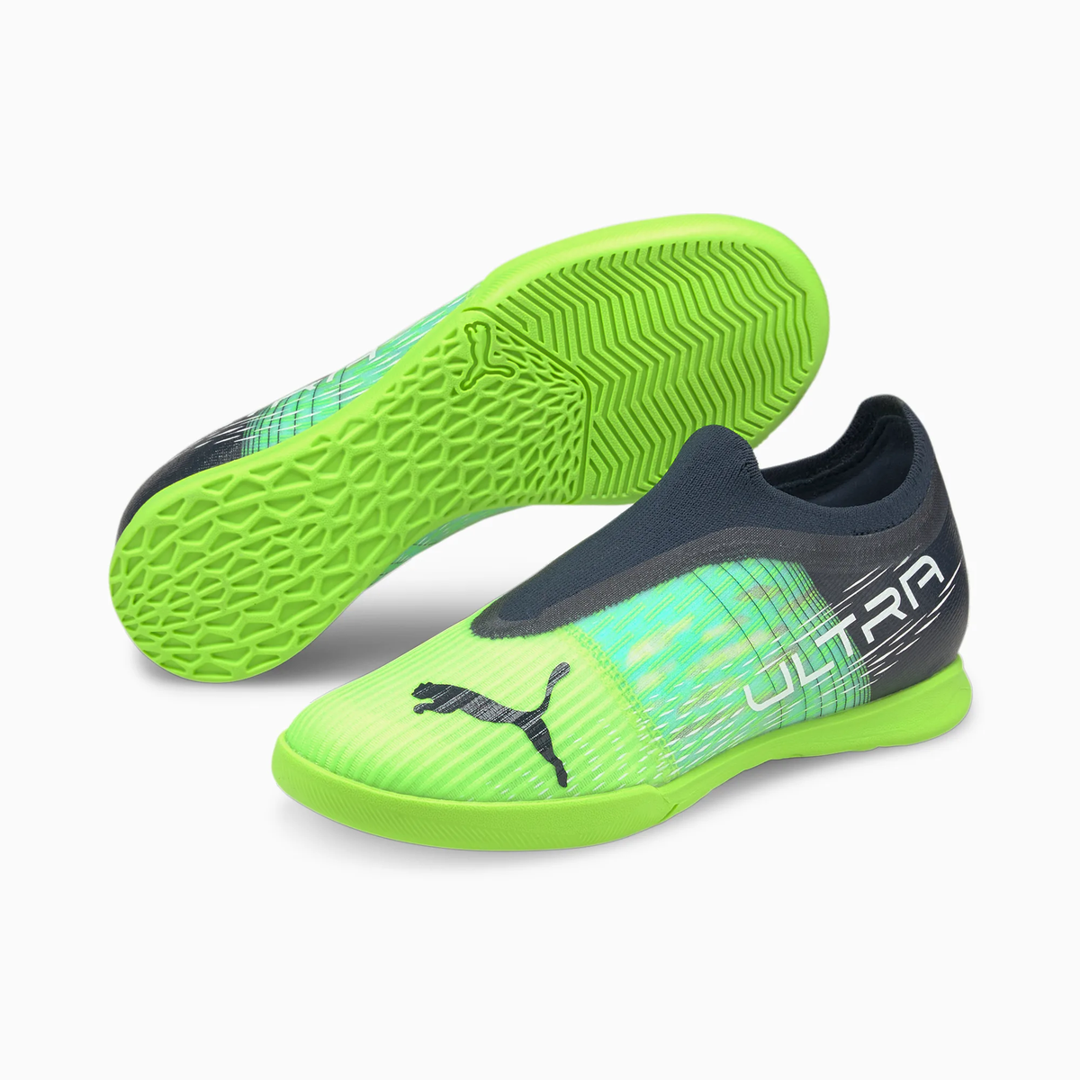 Puma Jr Ultra 3.2 IC-Green Glare/Elektro/Aqua/Spellbound product image 4, provided for visual reference and product detail