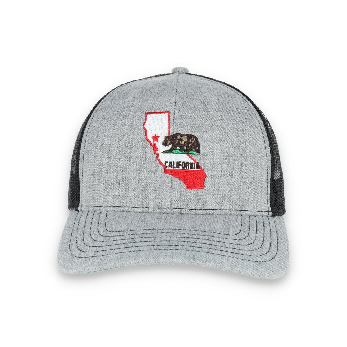 THE COLISEUM CALIFORNIA STATE BEAR TRUCKER Snapback HAT- HEATHER/BLACK product image 2, provided for visual reference and