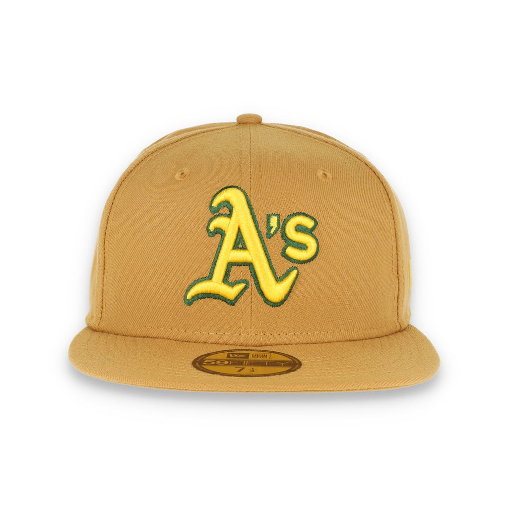 Oakland Athletics New Era 59Fifty Fitted Hat-Panama Tan product image 2, provided for visual reference and product detail