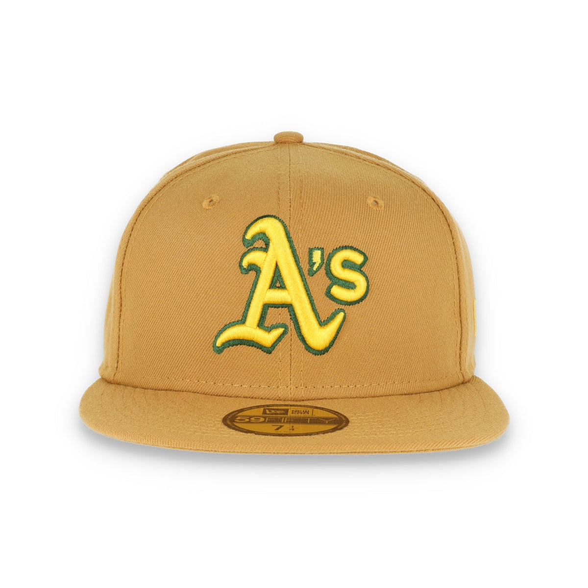 Oakland Athletics New Era 59Fifty Fitted Hat-Panama Tan product image 2, provided for visual reference and product detail